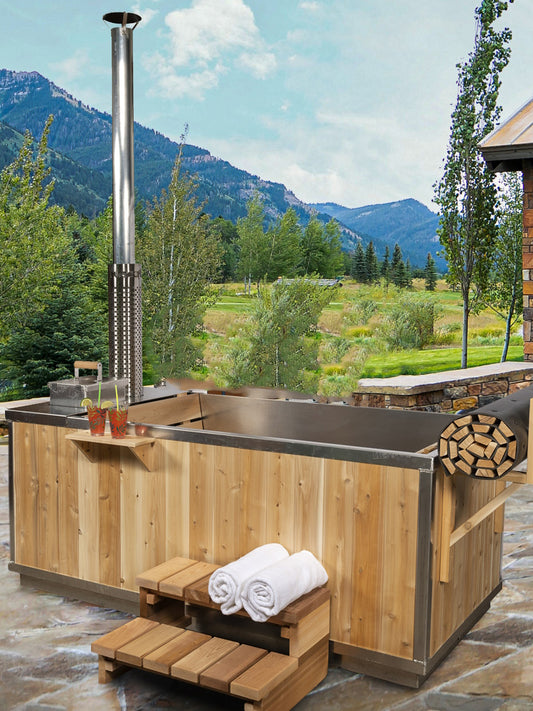 The Starlight Wood Burning Hot Tub by LeisureCraft