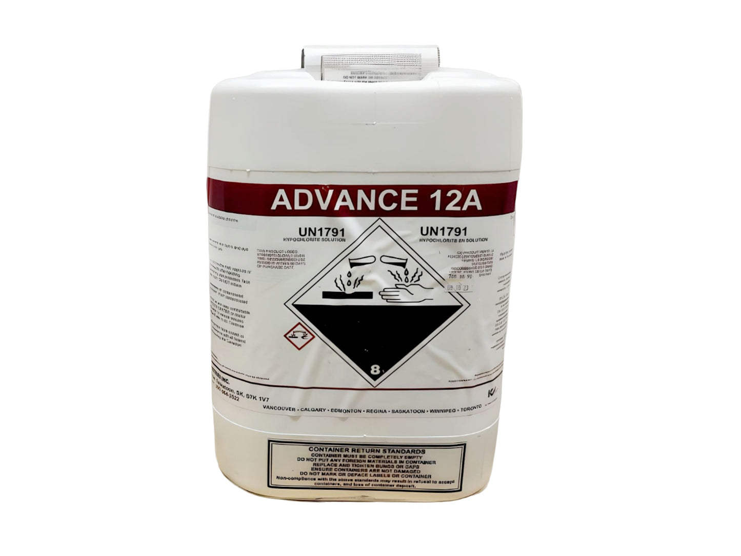 Advance 12a Sodium Hypochlorite 20L