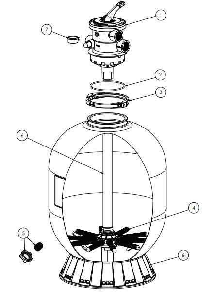 Hayward ProSeries 16" Top Mount Sand Filter